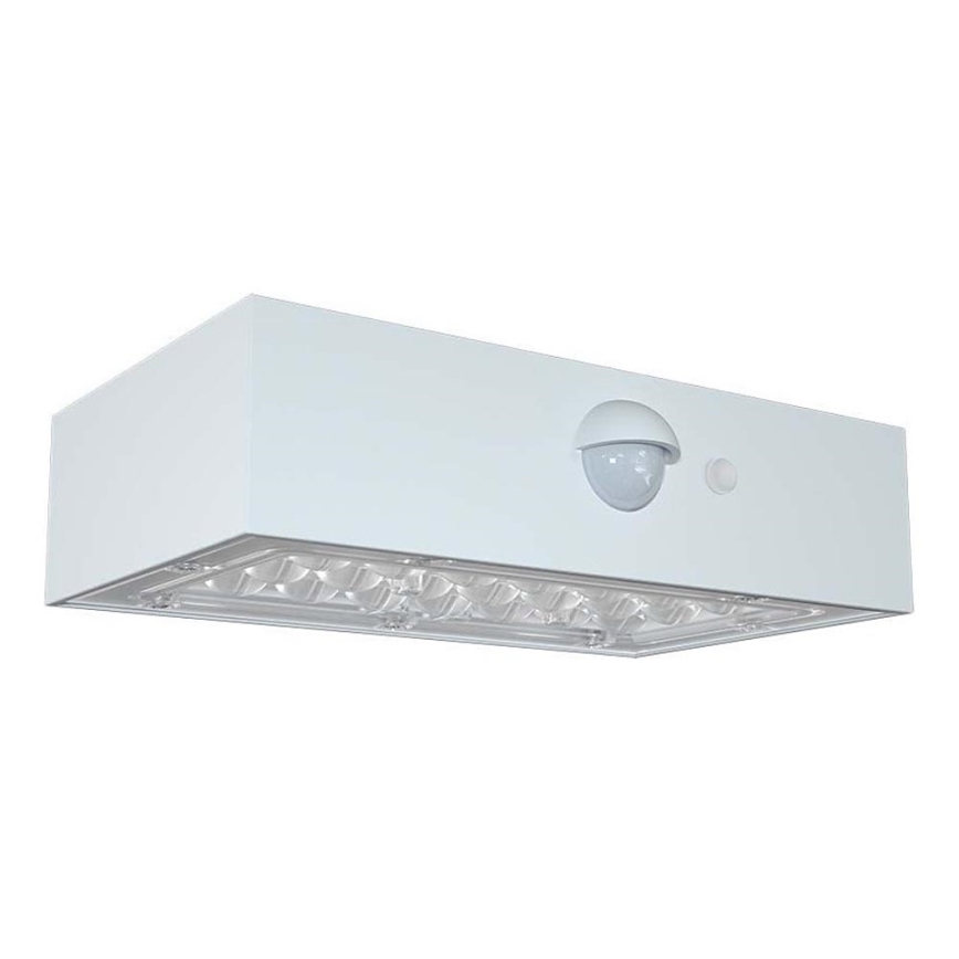 Світлодіодний настінний світильник з датчиком на сонячній батареї LED/3W/3,7V 3000K/4000K IP65 білий