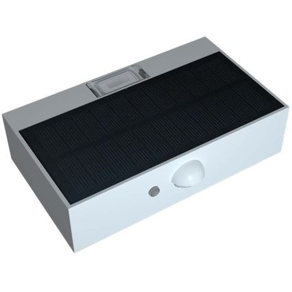 Світлодіодний настінний світильник з датчиком на сонячній батареї LED/3W/3,7V 3000K/4000K IP65 білий