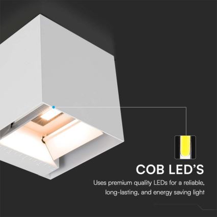 Світлодіодний настінний світильник з датчиком на сонячній батареї LED/3W/3,7V IP65 4000K 2600 mAh білий