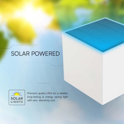 Світлодіодний настінний світильник з датчиком на сонячній батареї LED/3W/3,7V IP65 4000K 2600 mAh білий