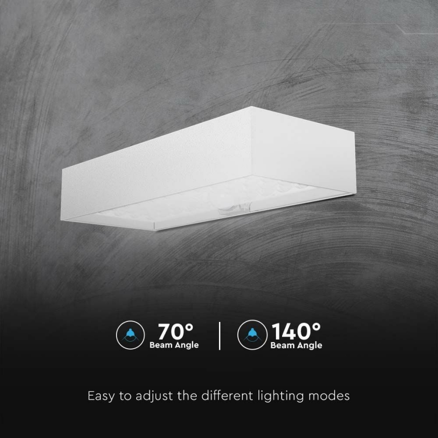Світлодіодний настінний світильник з датчиком на сонячній батареї LED/6W/3,7V IP65 4000K білий