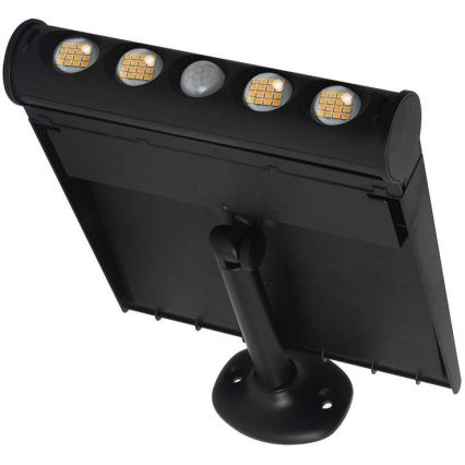 Світлодіодний настінний світильник з датчиком на сонячній батареї LED/8W/3,7V IP65 3000K