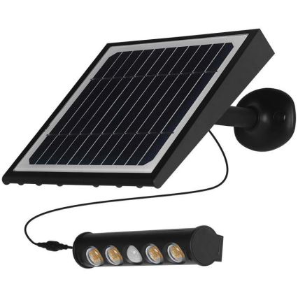 Світлодіодний настінний світильник з датчиком на сонячній батареї LED/8W/3,7V IP65 3000K