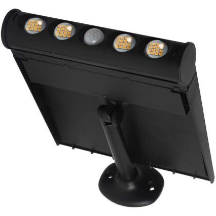 Світлодіодний настінний світильник з датчиком на сонячній батареї LED/8W/3,7V IP65 4000K