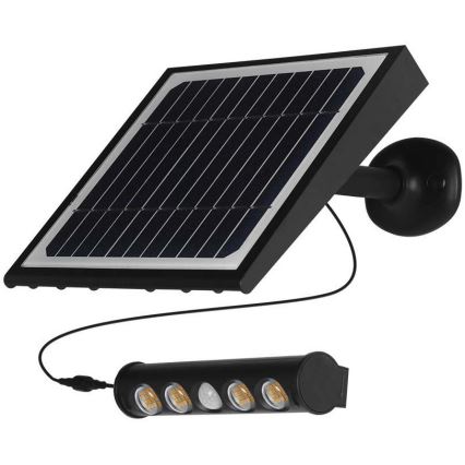 Світлодіодний настінний світильник з датчиком на сонячній батареї LED/8W/3,7V IP65 4000K