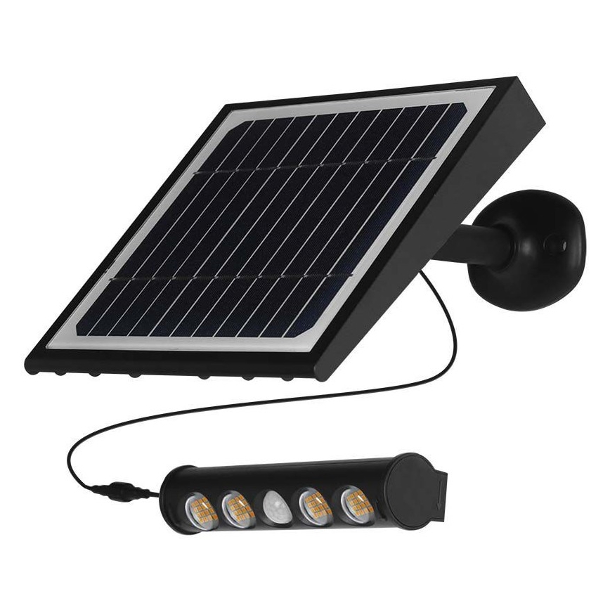 Світлодіодний настінний світильник з датчиком на сонячній батареї LED/8W/3,7V IP65 4000K
