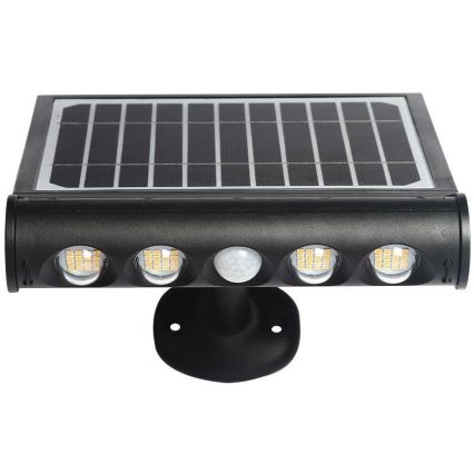 Світлодіодний настінний світильник з датчиком на сонячній батареї LED/8W/3,7V IP65 4000K