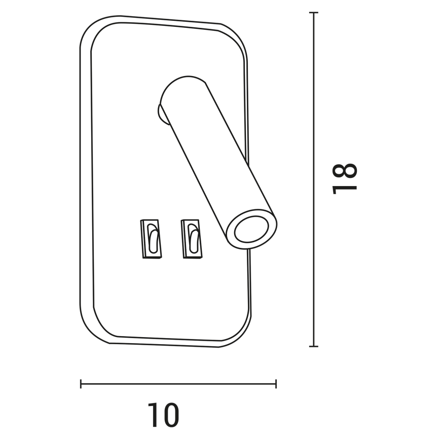 Світлодіодний настінний точковий світильник IRIS LED/14W/230V 3000K білий