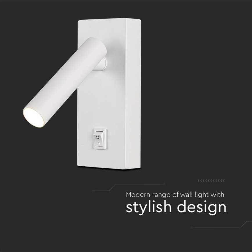 Світлодіодний настінний точковий світильник LED/2W/230V 4000K білий