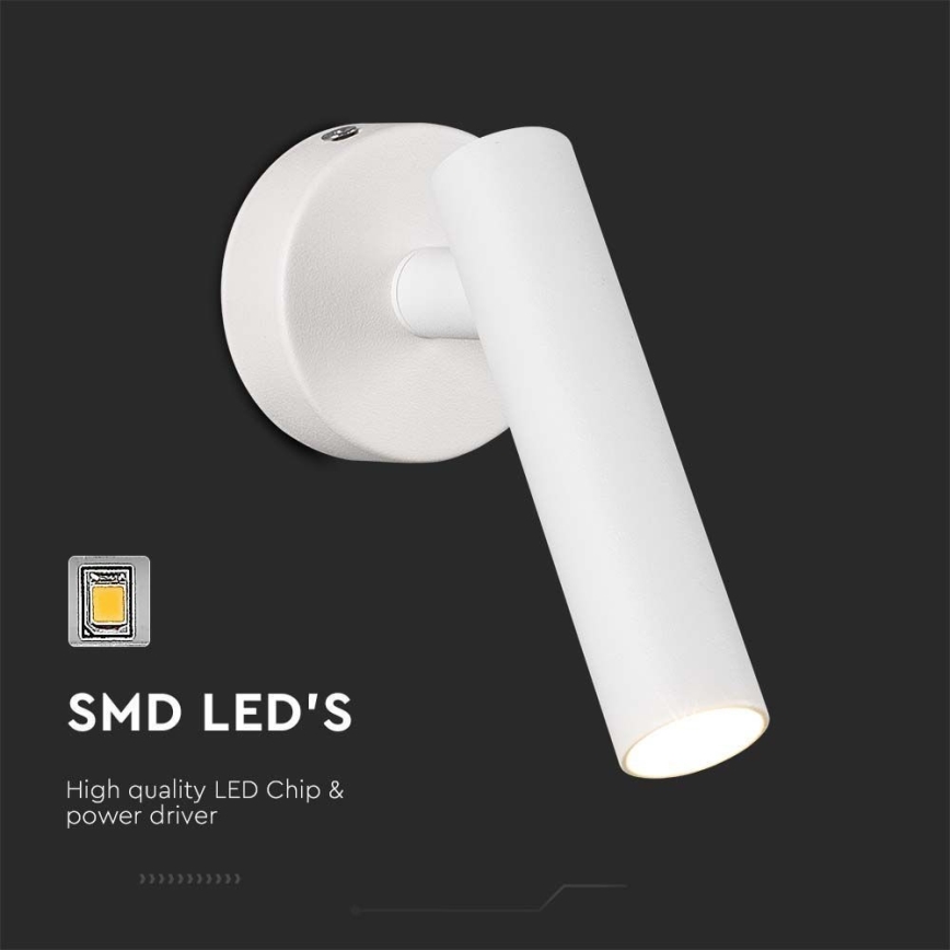 Світлодіодний настінний точковий світильник LED/2W/230V 3000K білий