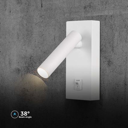 Світлодіодний настінний точковий світильник LED/2W/230V 4000K білий