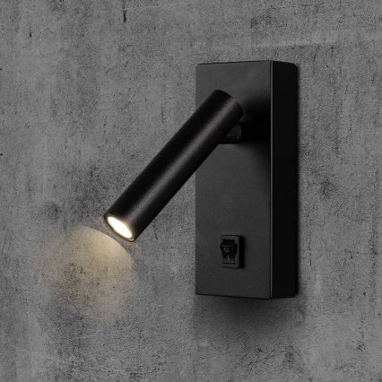 Світлодіодний настінний точковий світильник LED/2W/230V 4000K чорний