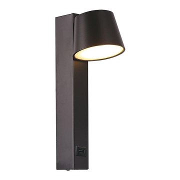 Світлодіодний настінний точковий світильник з USB-портом LED/8W/230V 3000K