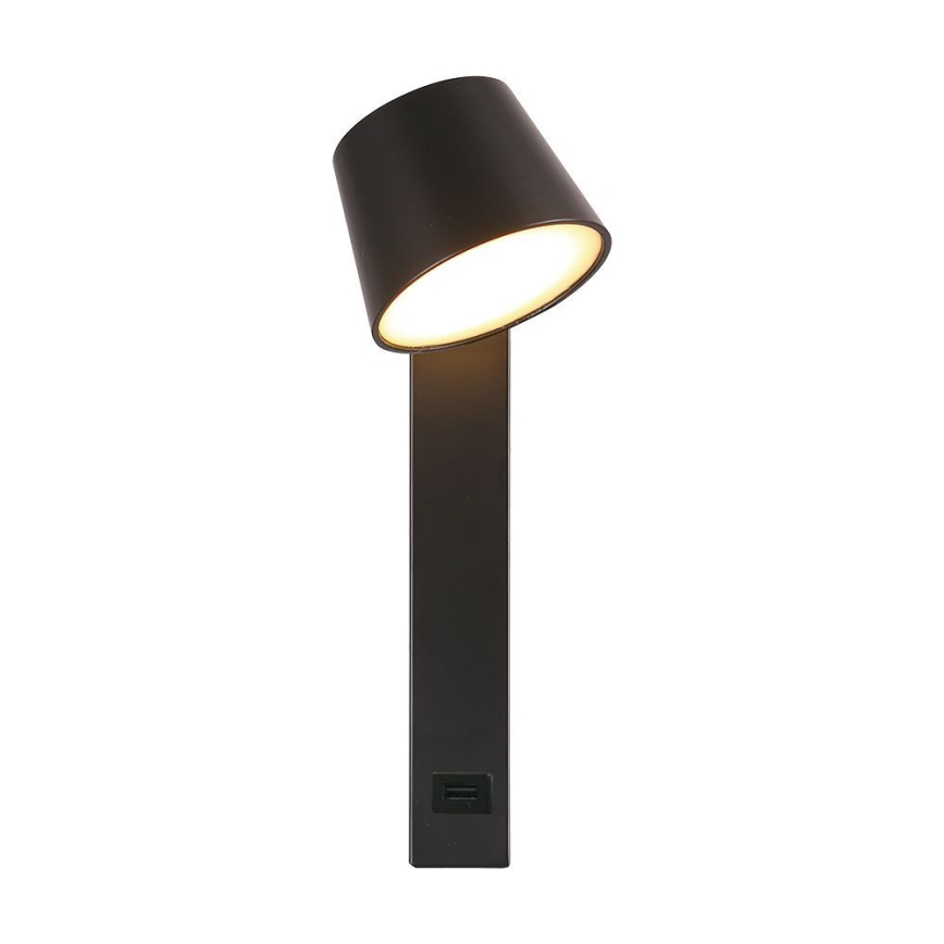 Світлодіодний настінний точковий світильник з USB-портом LED/8W/230V 3000K
