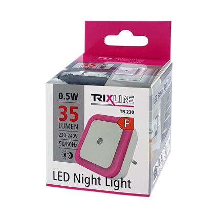 Світлодіодний нічник з сенсором LED/0,5W/230V рожевий