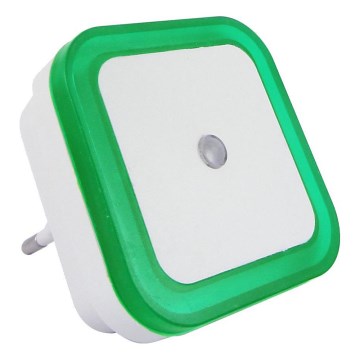 Світлодіодний нічник з сенсором LED/0,5W/230V зелений