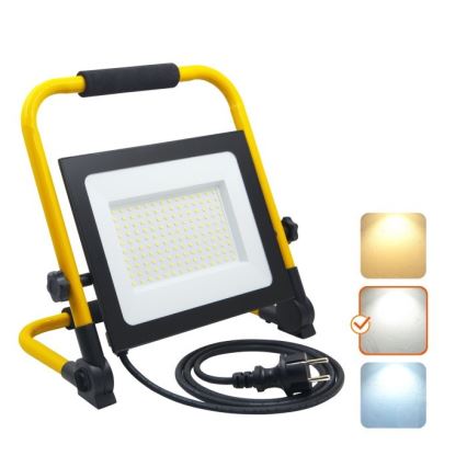 Світлодіодний переносний прожектор TIGRA LED/100W/4000K IP54 чорний/жовтий