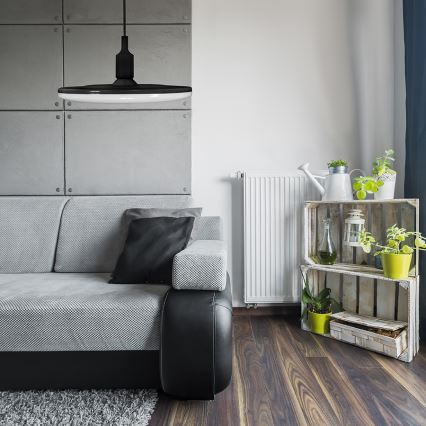 Світлодіодний підвісний світильник KIKI 1xE27/10W/230V чорний