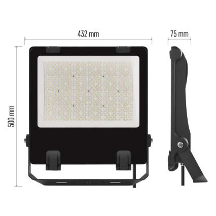 Світлодіодний прожектор AVENO LED/300W/230V 4000K 48000 lm IP66 чорний