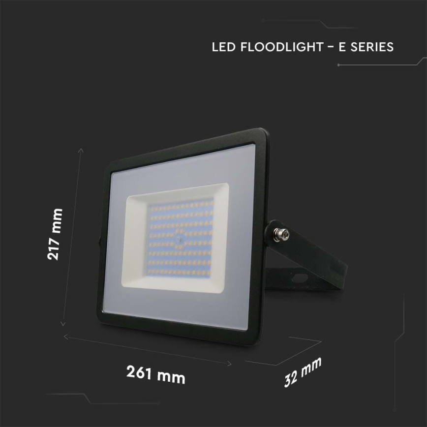 Світлодіодний прожектор LED/100W/230V 6500K IP65 чорний