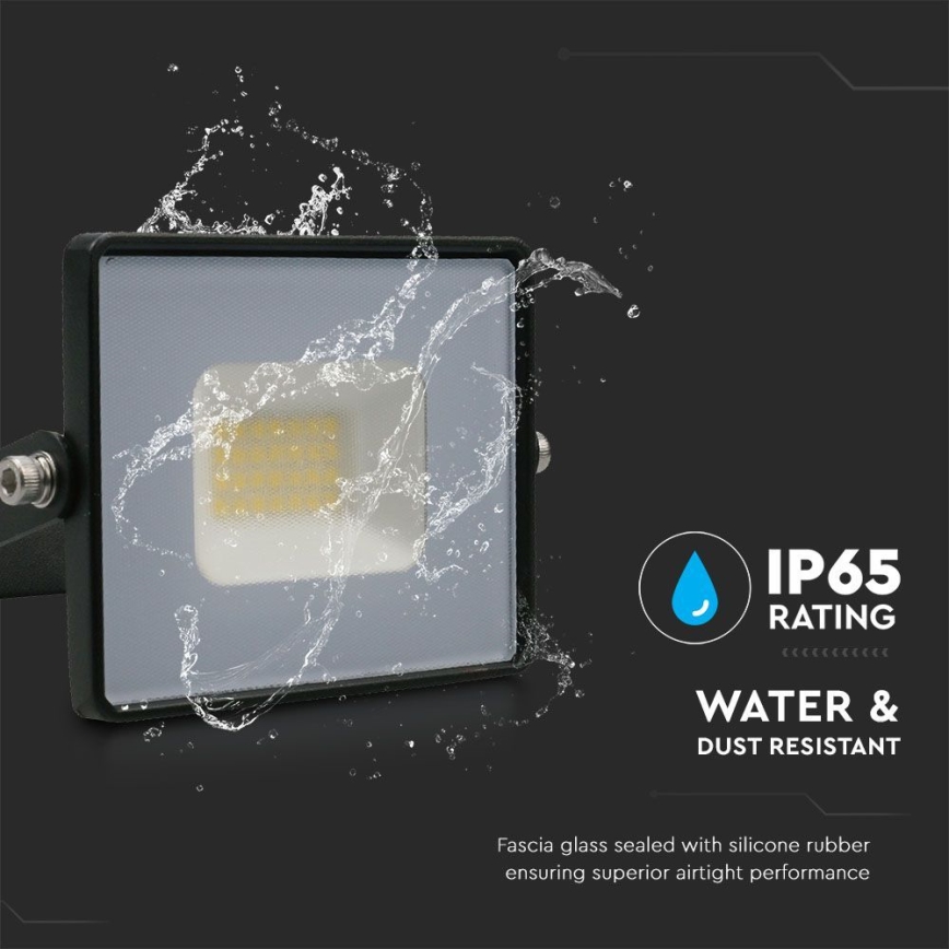 Світлодіодний прожектор LED/20W/230V 6500K IP65 чорний