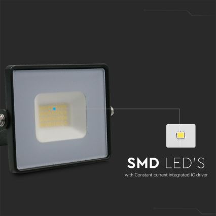 Світлодіодний прожектор LED/20W/230V 6500K IP65 чорний