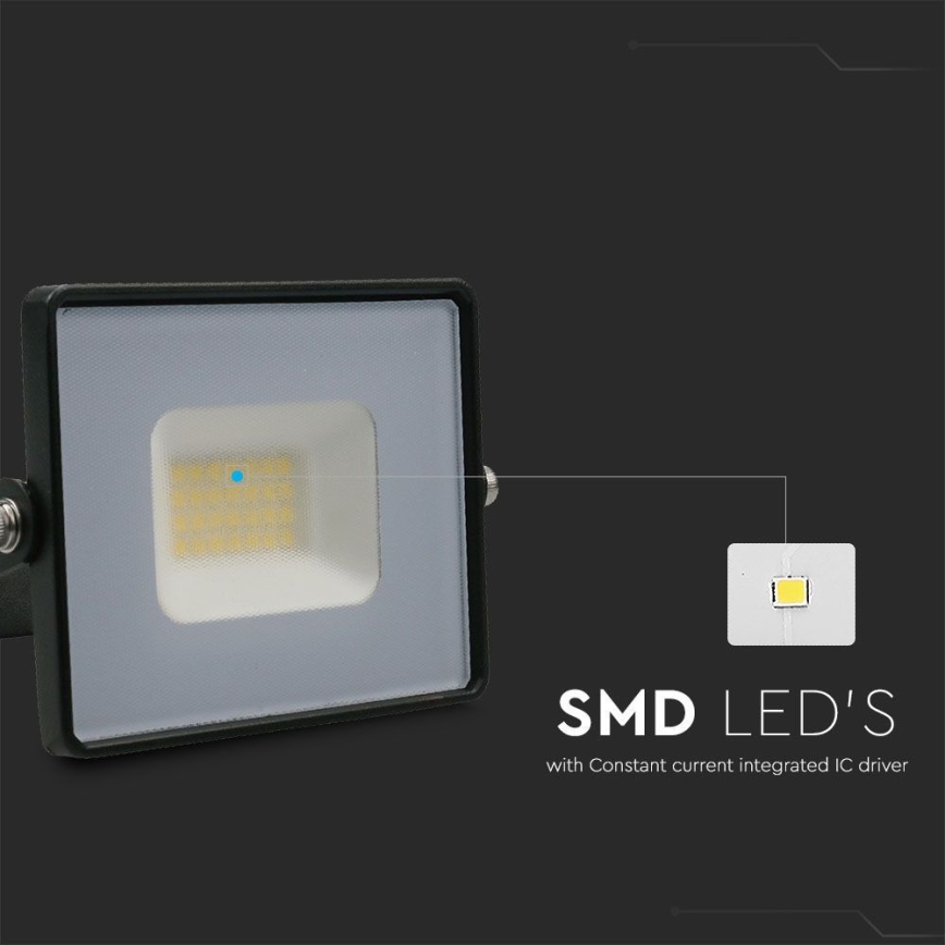 Світлодіодний прожектор LED/20W/230V 6500K IP65 чорний