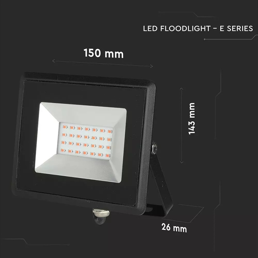 Світлодіодний прожектор LED/20W/230V IP65 рожевий світло