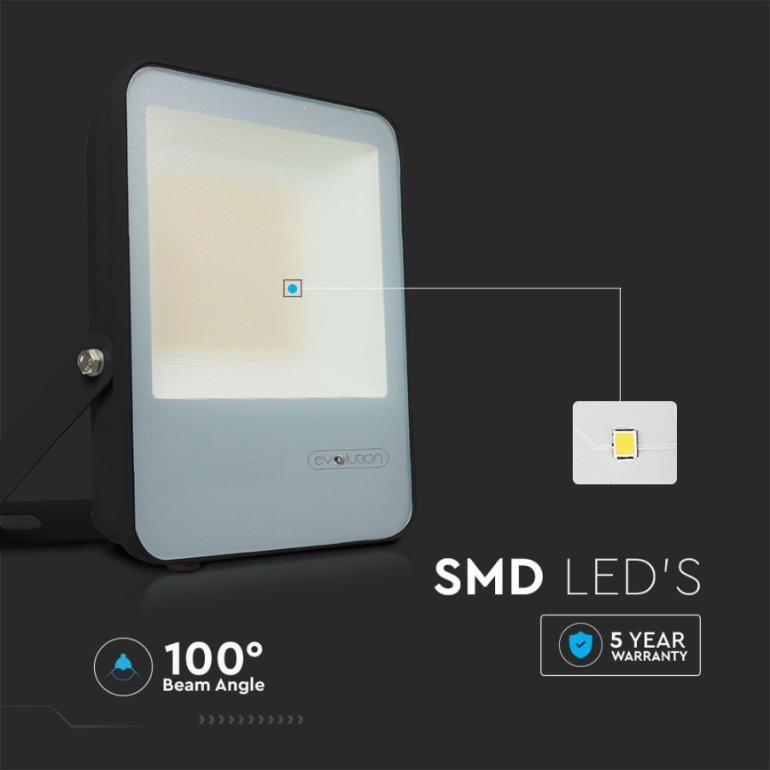 Світлодіодний прожектор LED/30W/230V 6400K IP65 чорний