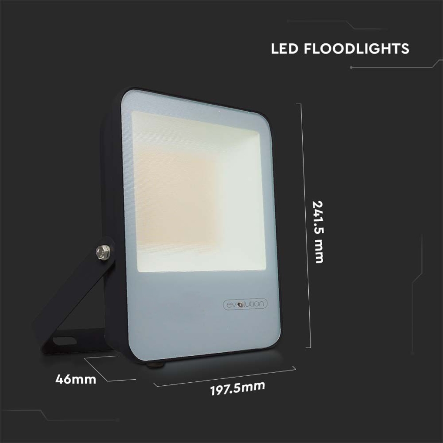 Світлодіодний прожектор LED/50W/230V 6400K IP65 чорний