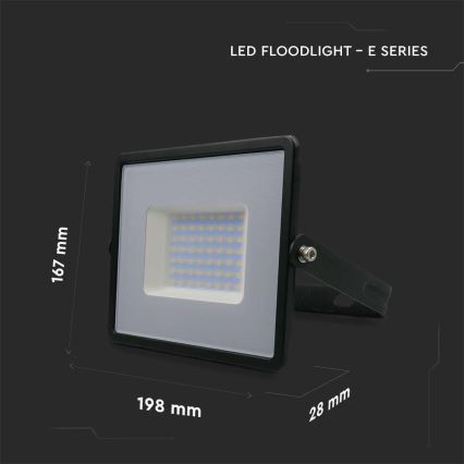 Світлодіодний прожектор LED/50W/230V 6500K IP65 чорний