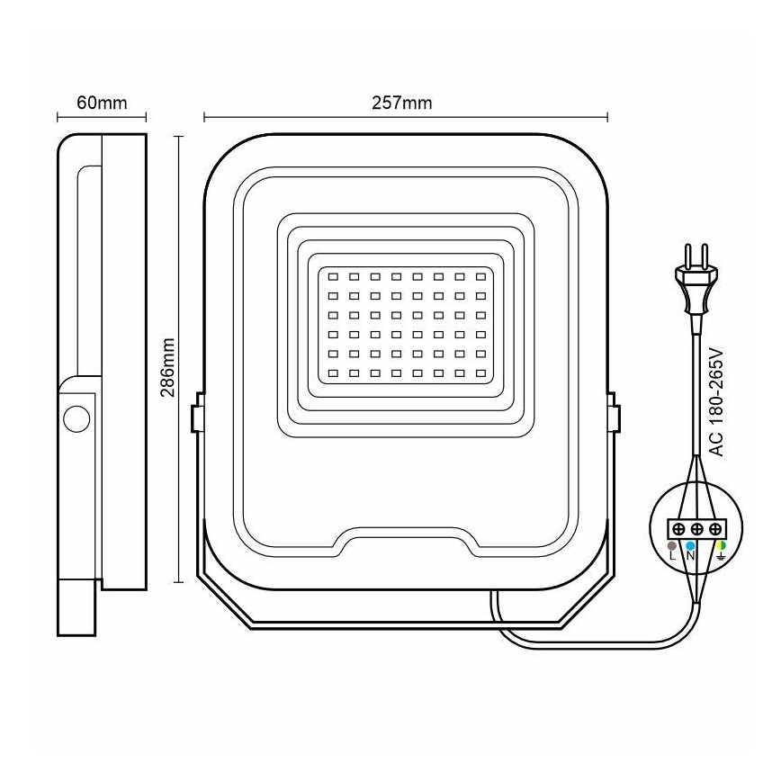 Світлодіодний прожектор PROFI LED/100W/180-265V 5000K IP65