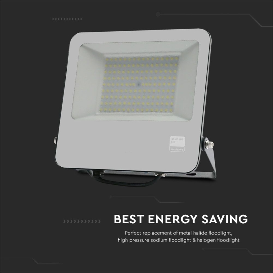 Світлодіодний прожектор SAMSUNG CHIP LED/100W/230V 6400K IP65 чорний