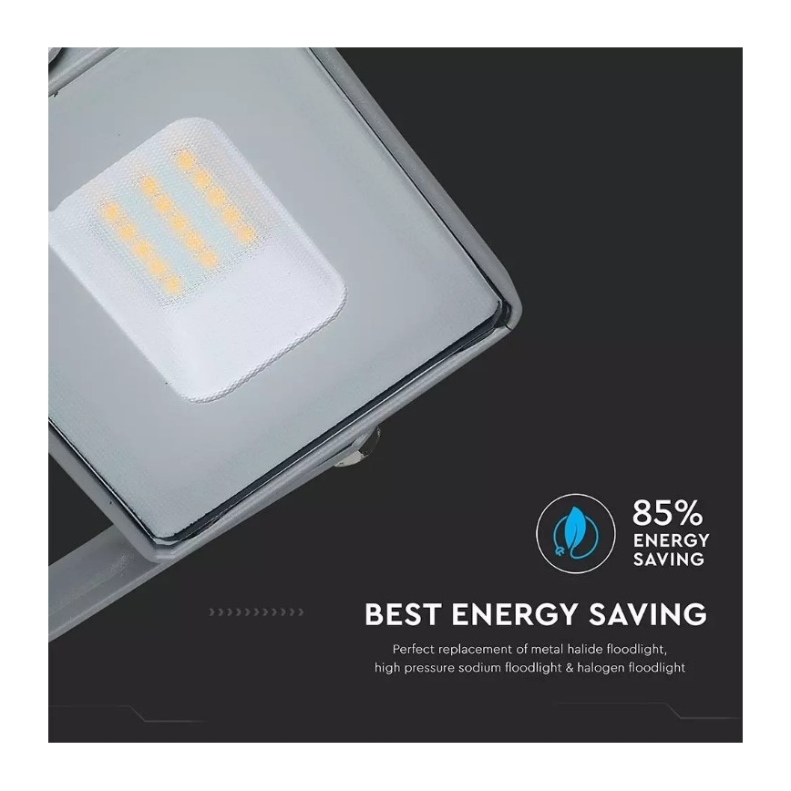 Світлодіодний прожектор SAMSUNG CHIP LED/10W/230V IP65 4000K сірий