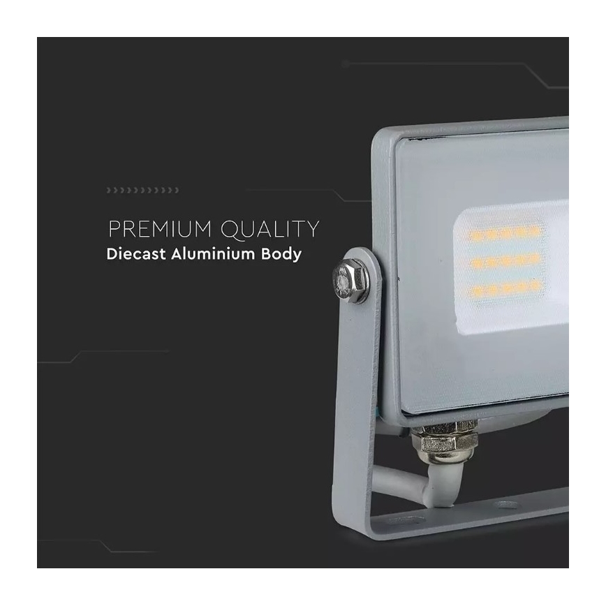 Світлодіодний прожектор SAMSUNG CHIP LED/10W/230V IP65 4000K сірий