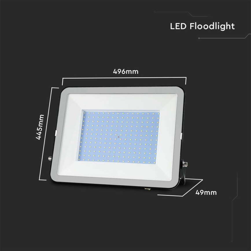Світлодіодний прожектор SAMSUNG CHIP LED/300W/230V 6500K IP65 чорний
