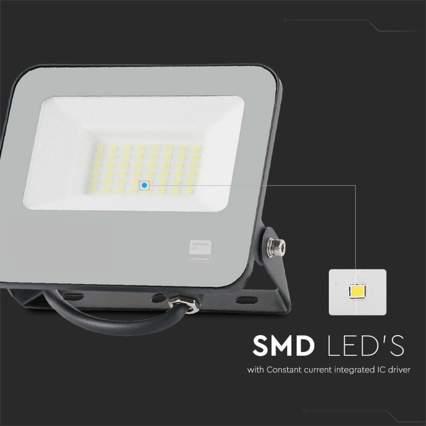 Світлодіодний прожектор SAMSUNG CHIP LED/30W/230V 4000K IP65 чорний