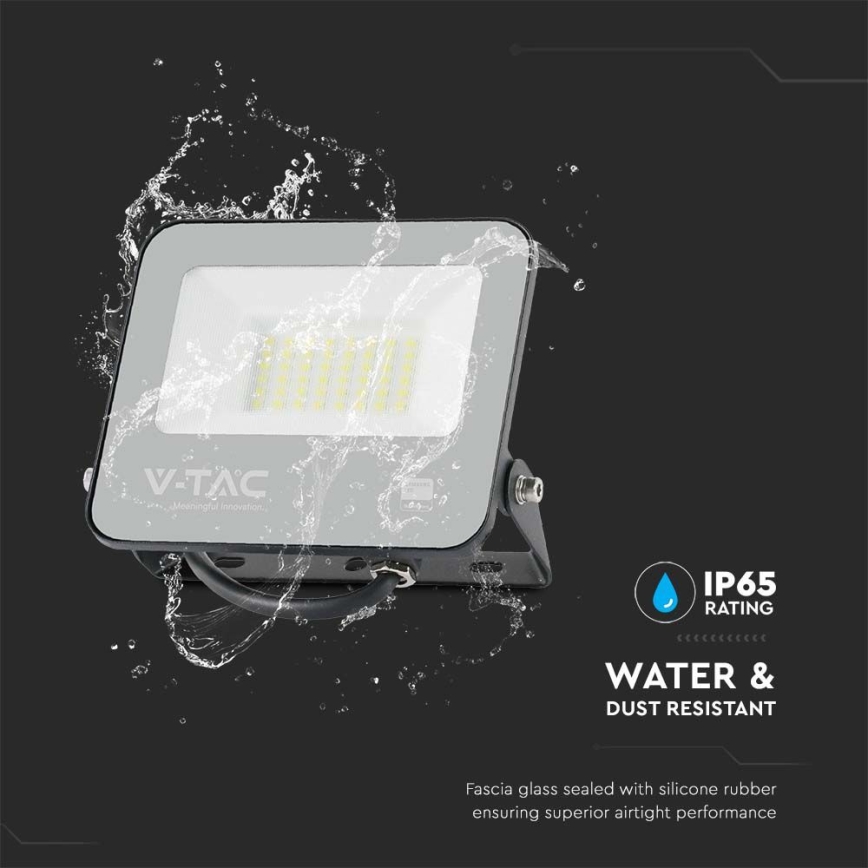 Світлодіодний прожектор SAMSUNG CHIP LED/30W/230V 4000K IP65 чорний
