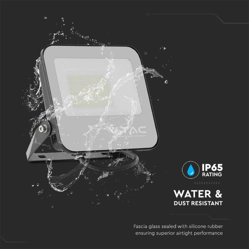 Світлодіодний прожектор SAMSUNG CHIP LED/50W/230V 6500K IP65 чорний