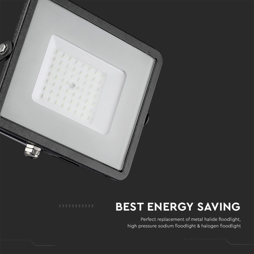 Світлодіодний прожектор SAMSUNG CHIP LED/50W/230V 6500K IP65 чорний