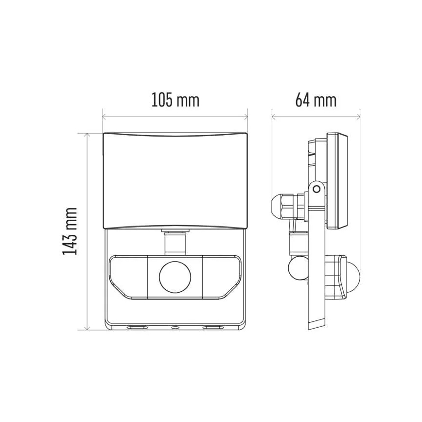Світлодіодний прожектор з датчиком LED/10,5W/230V IP54
