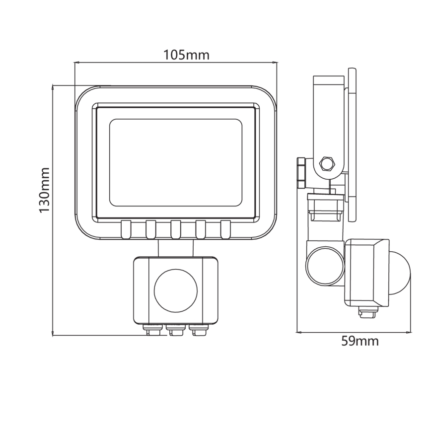 Світлодіодний прожектор з датчиком LED/10W/230V IP65