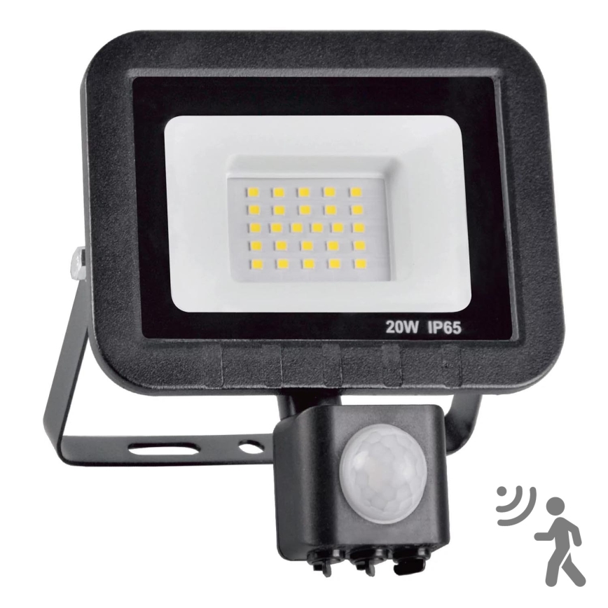 Світлодіодний прожектор з датчиком LED/20W/230V IP65