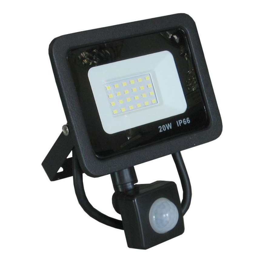 Світлодіодний прожектор з датчиком LED/20W/230V IP66