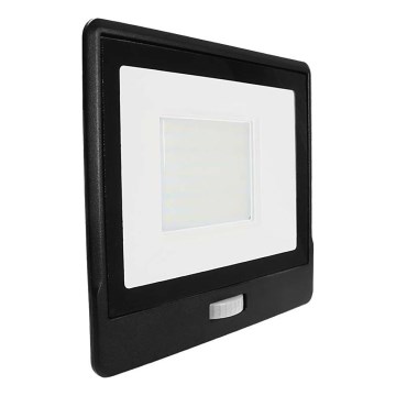 Світлодіодний прожектор з датчиком LED/50W/230V 4000K IP65 чорний