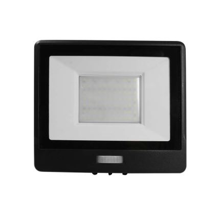 Світлодіодний прожектор з датчиком LED/50W/230V 6500K IP65 чорний