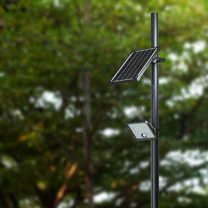 Світлодіодний прожектор з датчиком на сонячній батареї LED/30W/6,4V 4000K + пульт дистанційного керування