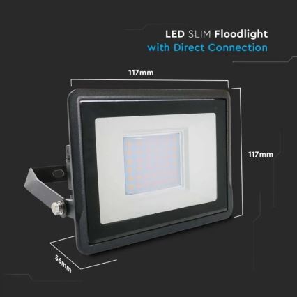 Світлодіодний прожектор з прямим підключенням SAMSUNG CHIP LED/30W/230V IP65 4000K