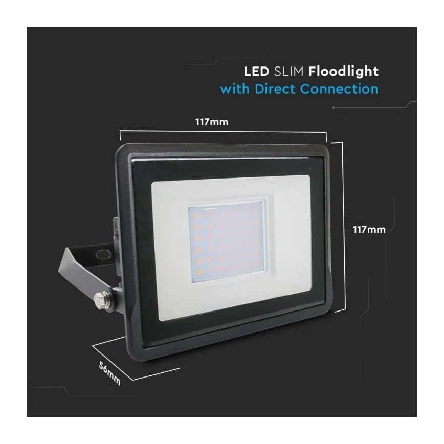 Світлодіодний прожектор з прямим підключенням SAMSUNG CHIP LED/30W/230V IP65 6500K