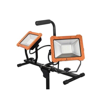 Світлодіодний прожектор зі штативом 2xLED/30W/230V 4000K IP65 помаранчевий/чорний